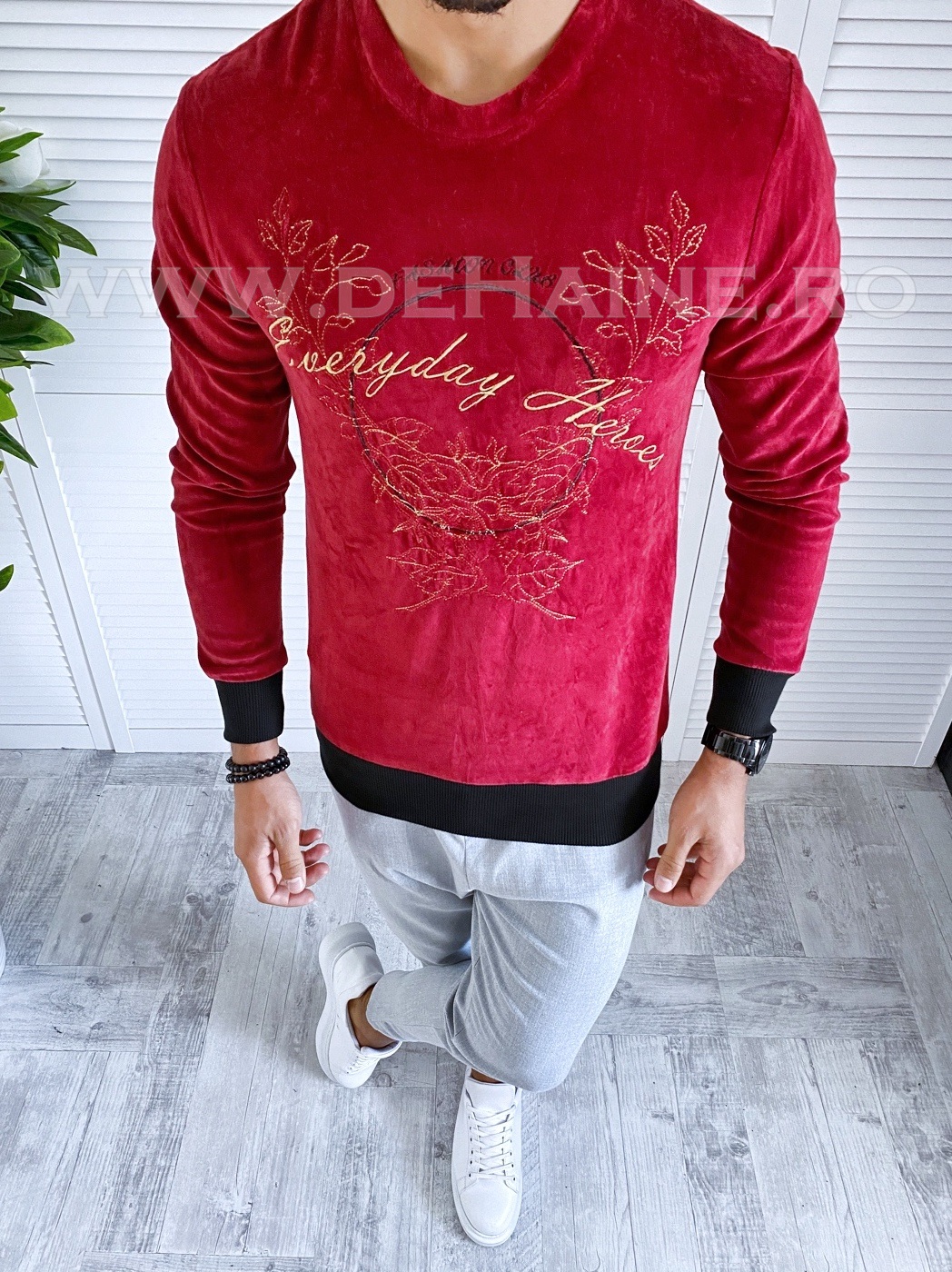 Bluza barbati grena slim fit 2572 n5-4